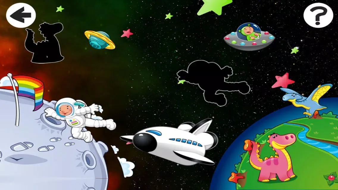 Alien-s Lost in Space with Robot-er, Dino-saur and Star-s In Fun-ny Kid-s Game-s应用截图