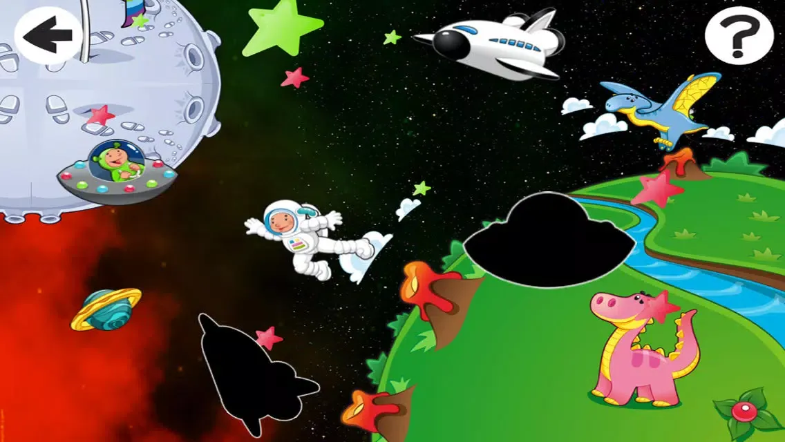 Alien-s Lost in Space with Robot-er, Dino-saur and Star-s In Fun-ny Kid-s Game-s应用截图