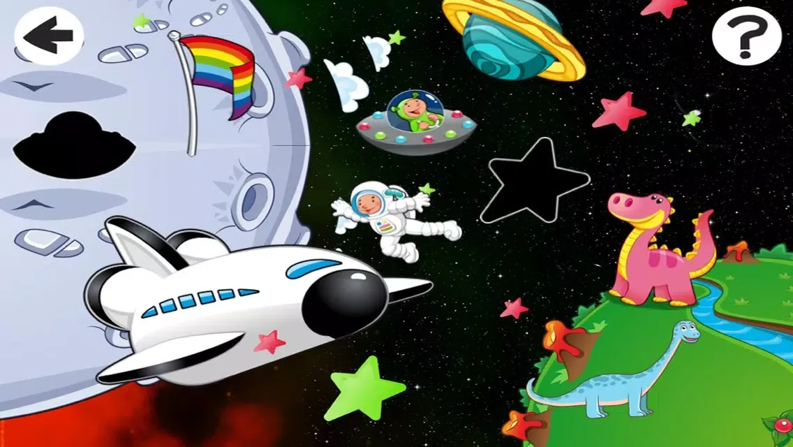 Alien-s Lost in Space with Robot-er, Dino-saur and Star-s In Fun-ny Kid-s Game-s应用截图