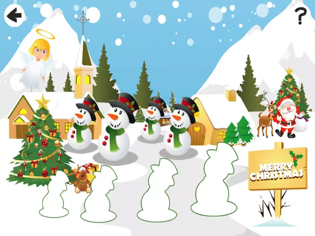 Captures d'écran de Baby & Kids Learn To Sort the Christmas Animals By Size: Educational Game-s iPad 
