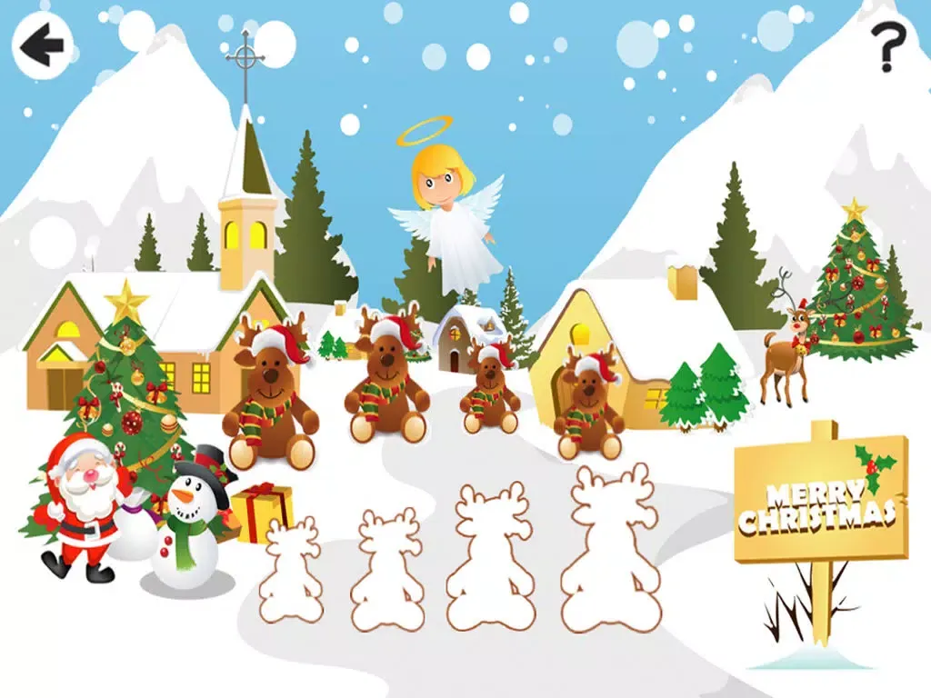 Captures d'écran de Baby & Kids Learn To Sort the Christmas Animals By Size: Educational Game-s iPad 