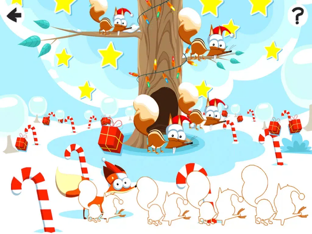 Captures d'écran de Adventurous X-mas Logic Game-s For Baby & Kids: Sort-ing By Size With Christmas Santa iPad 
