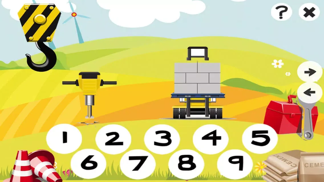 Ảnh chụp màn hình của ABC & 123 Construction Worker Kids Game with Many Challenges! Free Learn-ing, Fun Play-ing Challenge