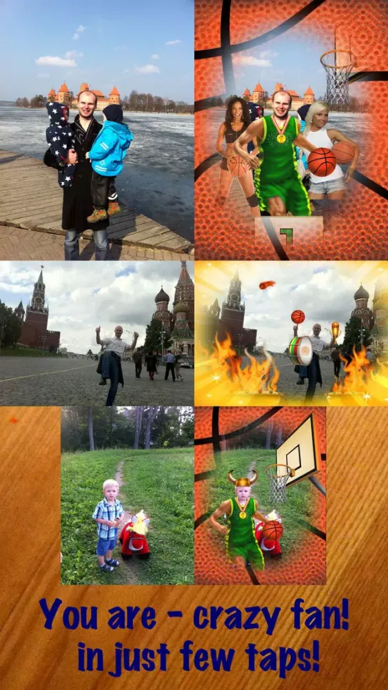 Capturas de tela do Basketball Photo Booth