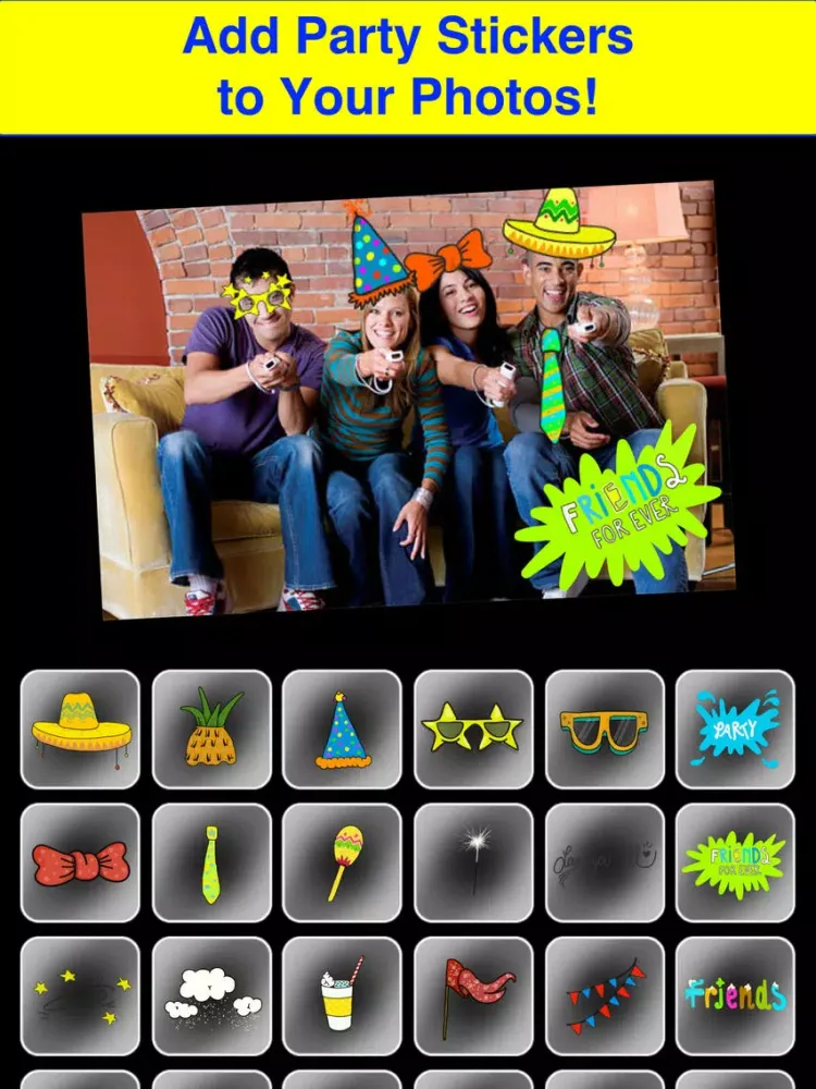 Party Booth: Party! Photos! Stickers! iPad 应用截图
