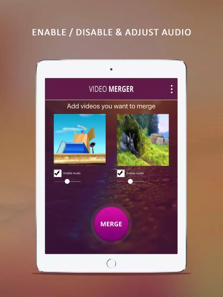 Tangkapan layar Video Merger - Side By Side iPad 