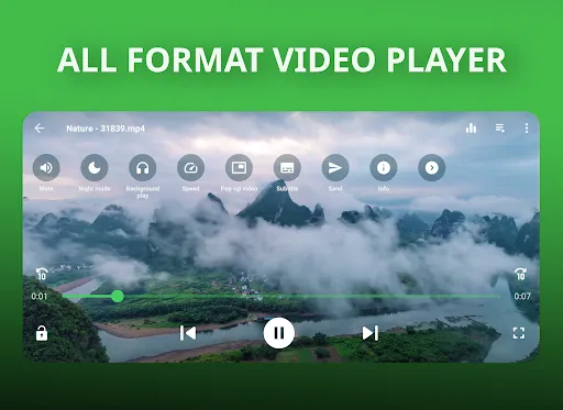 Capturas de tela do video player for android