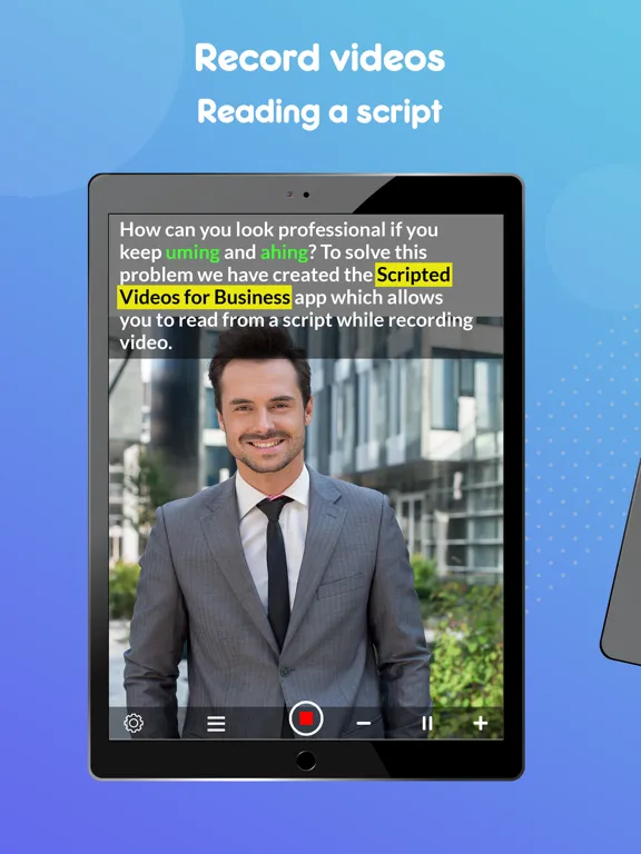 Скриншоты Teleprompter for Business iPad 