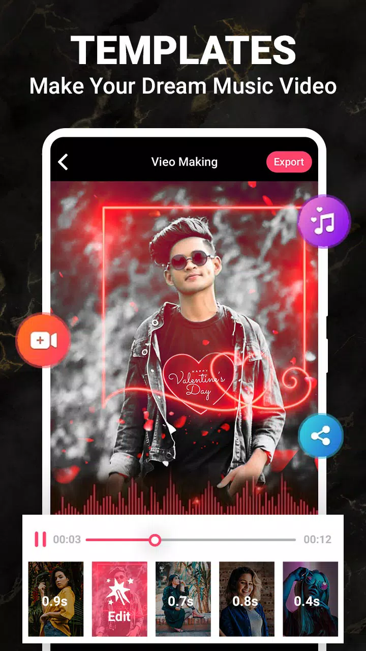Beat Music Video Maker-VidReel скриншоты приложения4