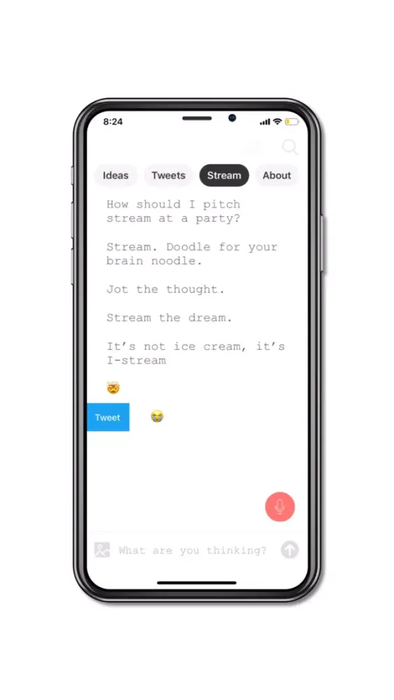 Tangkapan layar Stream: Document your Thoughts
