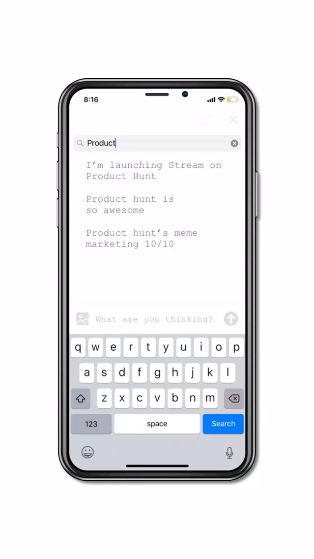 Stream: Document your Thoughts Screenshots