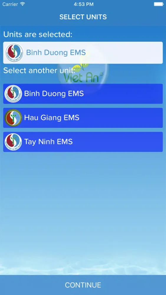 Capturas de tela do Viet An EMS
