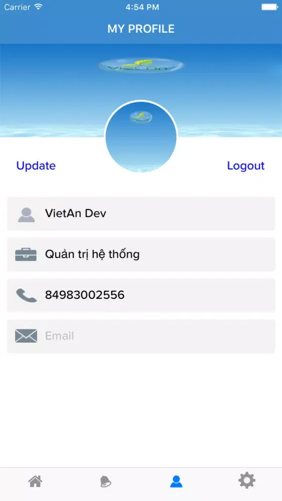 Capturas de tela do Viet An EMS
