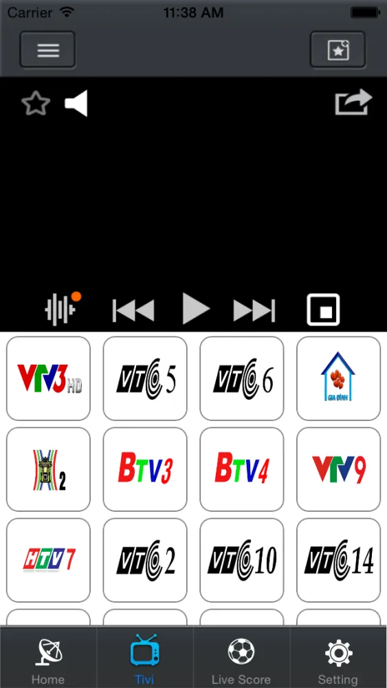 Captures d'écran de MobiTivi -xem tivi,radio,truyen hinh,bong da,k+,hd,online