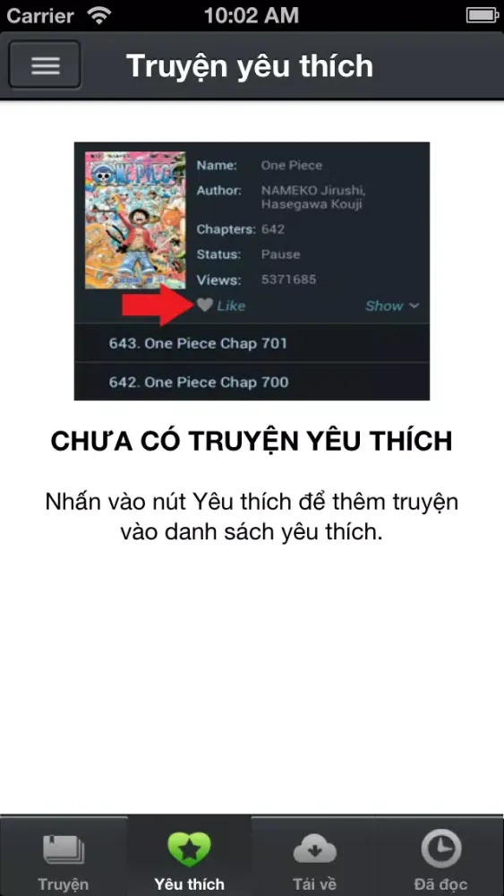 Capturas de tela do Truyen Tranh