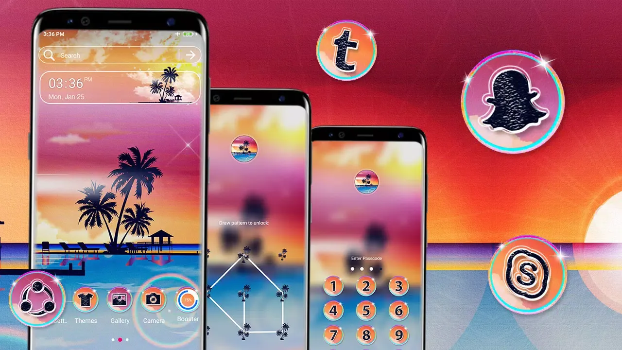 Tangkapan layar Cool Beach Theme