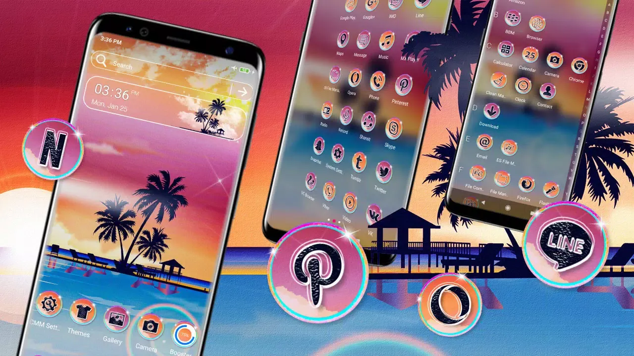 Tangkapan layar Cool Beach Theme