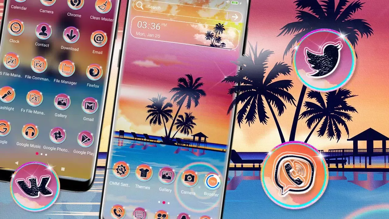 Tangkapan layar Cool Beach Theme