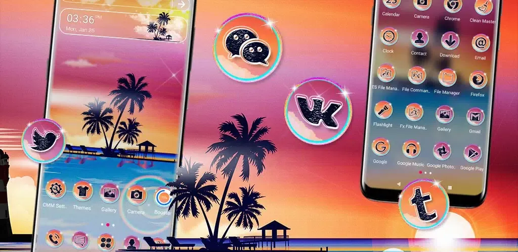 Tangkapan layar Cool Beach Theme