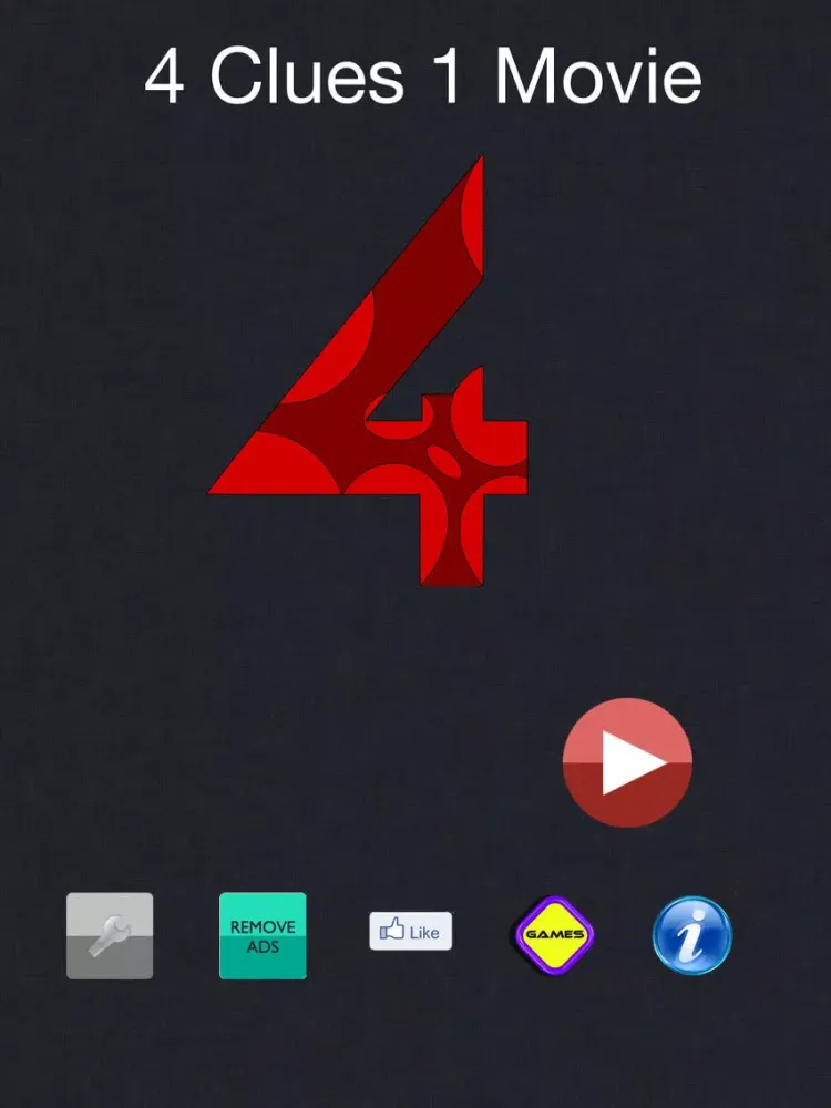 Captures d'écran de 4 Clues - 1 Movie - Guess the Movie Word Quiz iPad 