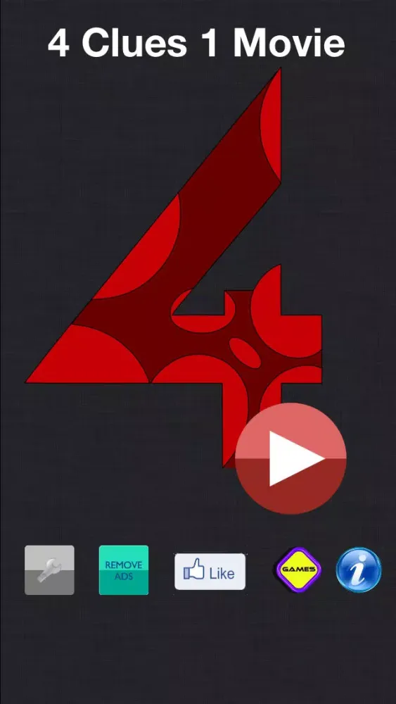 Captures d'écran de 4 Clues - 1 Movie - Guess the Movie Word Quiz