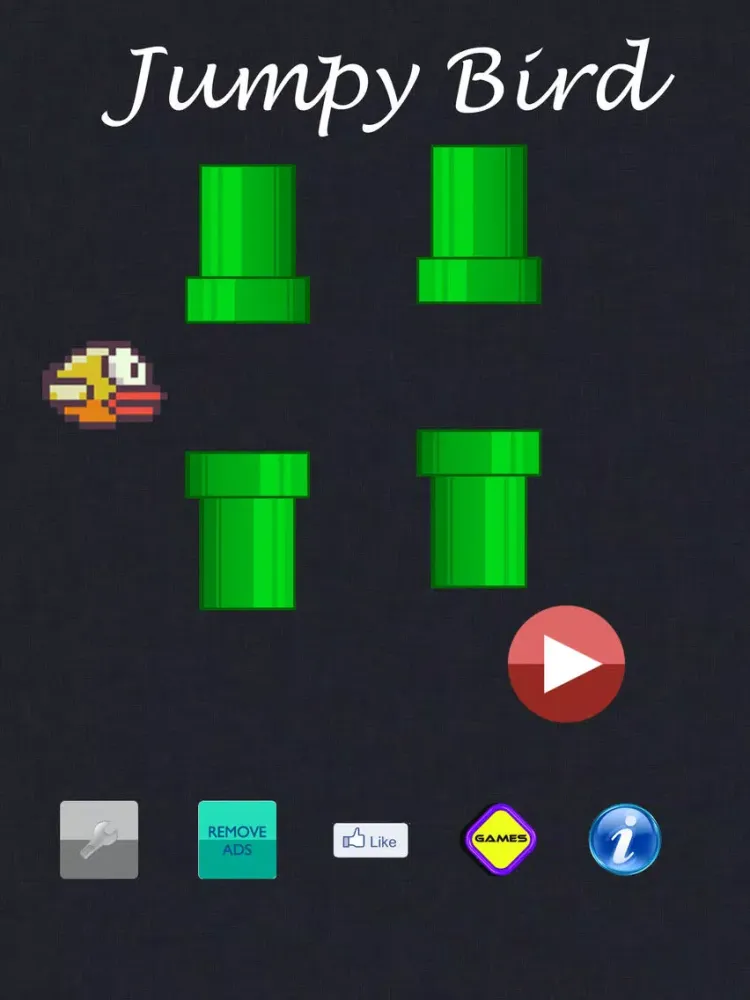 Скриншоты Jumpy Bird - Night Mode Tiny Bird Fly Adventure iPad 