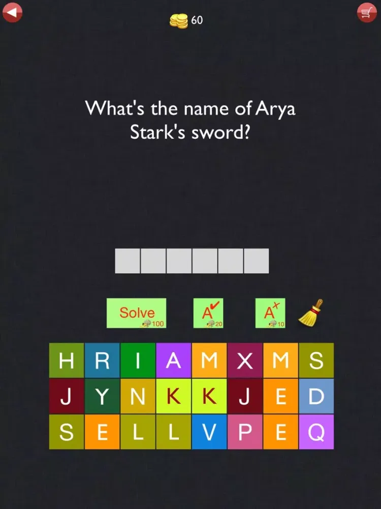 Trivia Quiz - For Throne Game Fans Guess the right word iPad  스크린샷