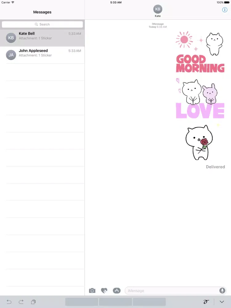 Animated Chat With Cute Cat iPad  스크린샷