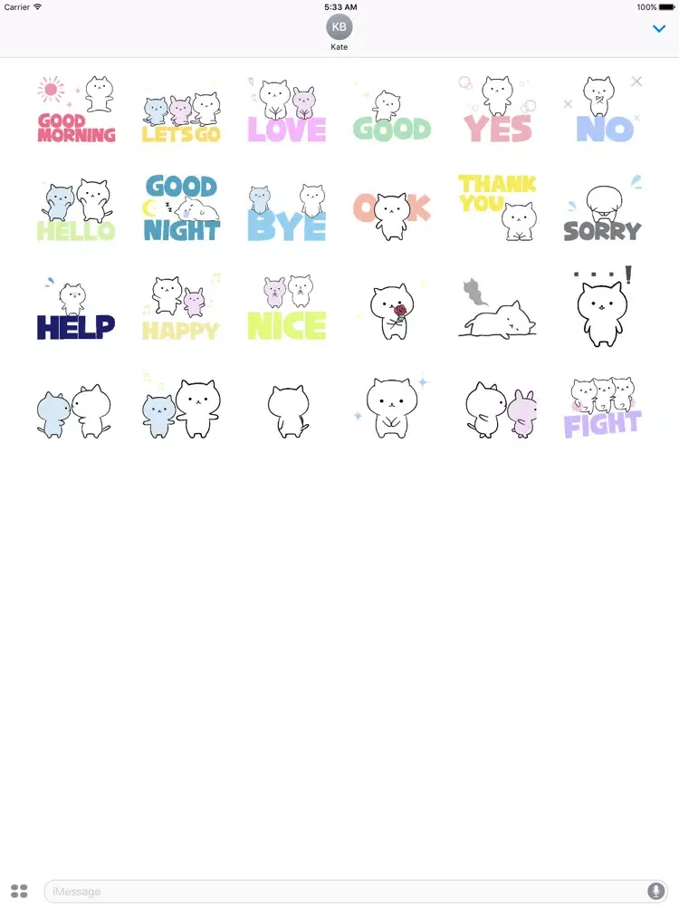 Animated Chat With Cute Cat iPad  스크린샷