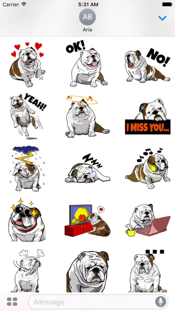 British Bulldog Icon Sticker سکرین شاٹس