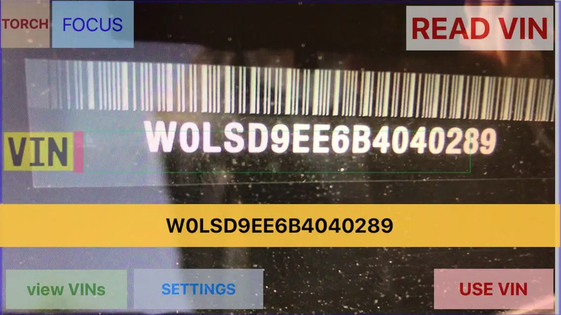 Tangkapan skrin VIN ocr