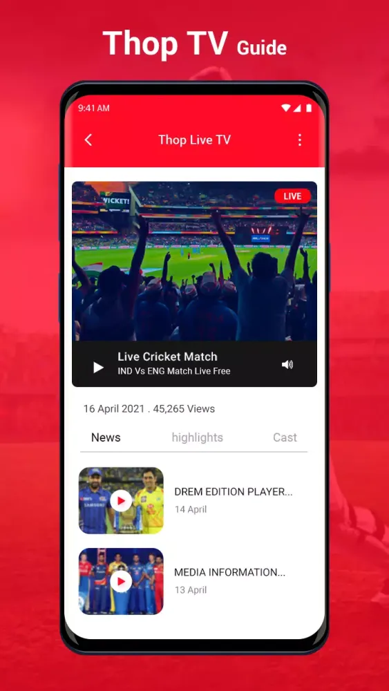 Guide For Top TV : Live Cricket TV Streaming Tips Screenshots