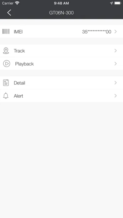 Tangkapan layar eTrack GPS