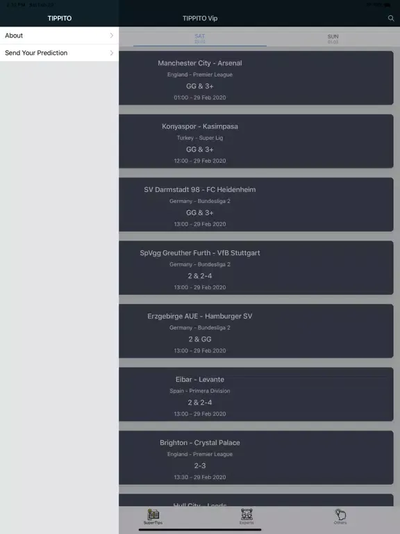 Ảnh chụp màn hình của Tippito VIP iPad 