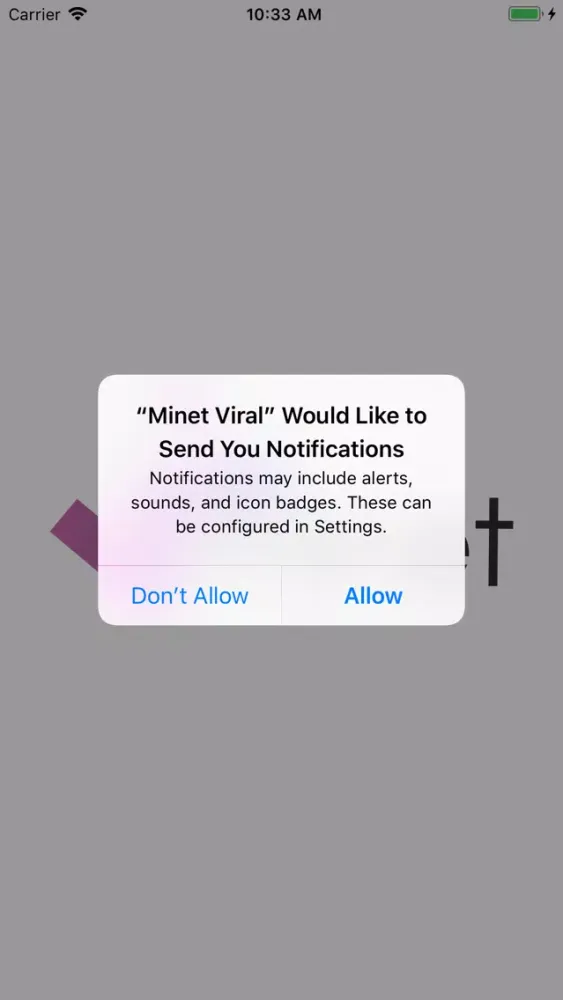 Ảnh chụp màn hình của Minet Viral