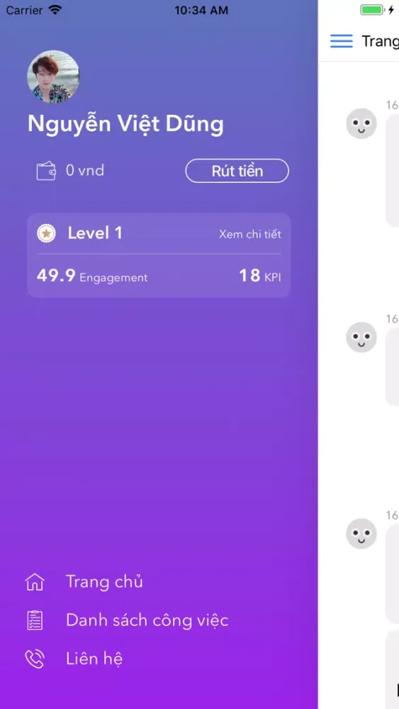 Ảnh chụp màn hình của Minet Viral