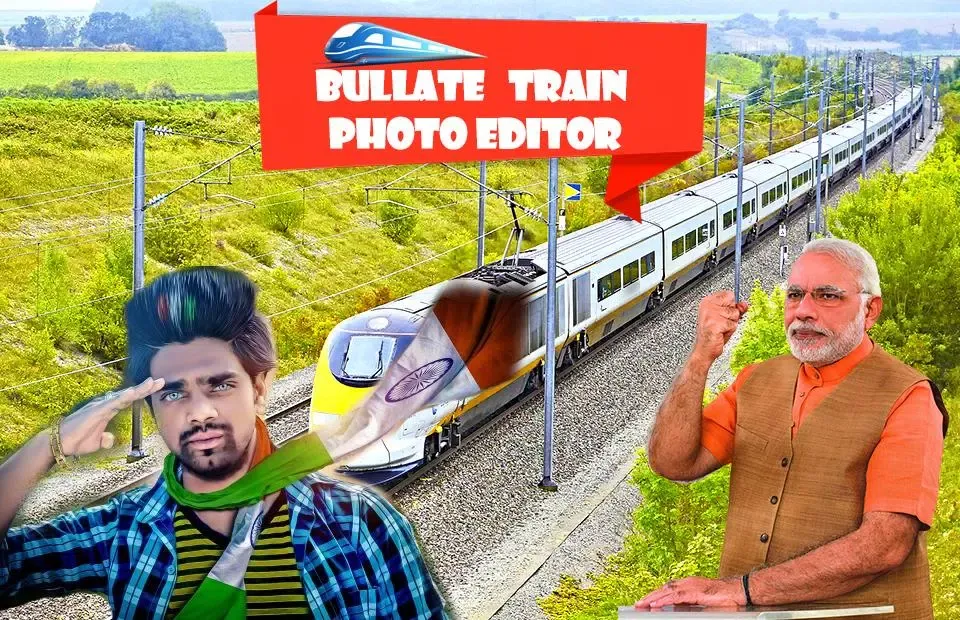 Modi Ki Bullet Train Photo Editor Screenshots