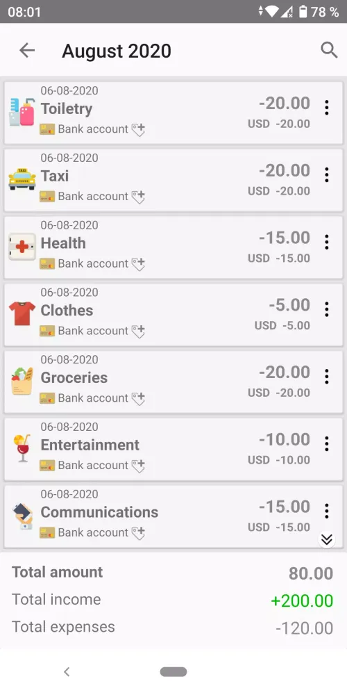 Personal finance应用截图