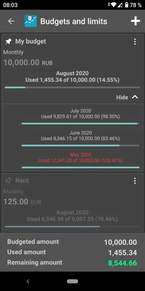 Personal finance应用截图