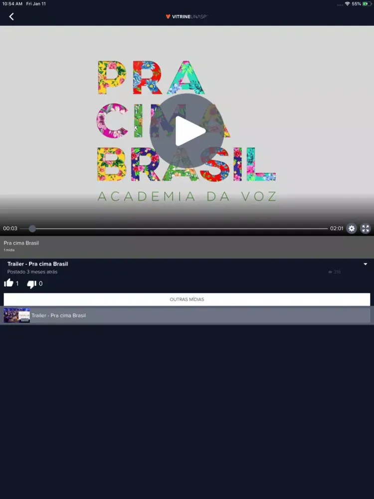 Capturas de pantalla de Vitrine UNASPec iPad 