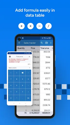 Captures d'écran de Table Notes - Mobile Excel