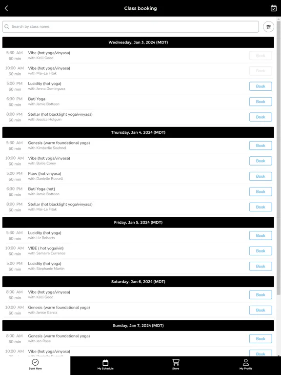 Vivify Hot Yoga iPad  Screenshots