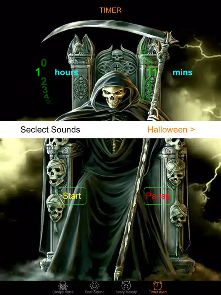Halloween Night Sound Effects Box & Timer Alert iPad  スクリーンショット