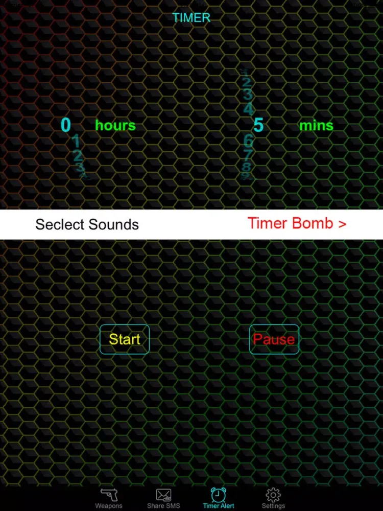 Tangkapan skrin Weapon & Gun Sound Effects Button Free - Share Explosion Sounds via SMS & Timer Alert Plus iPad 