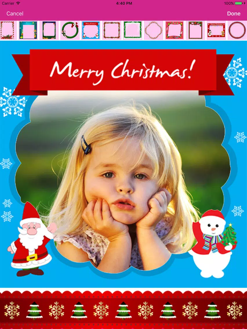 Merry Xmas Frames & Christmas Photo Stickers Booth iPad  Screenshots