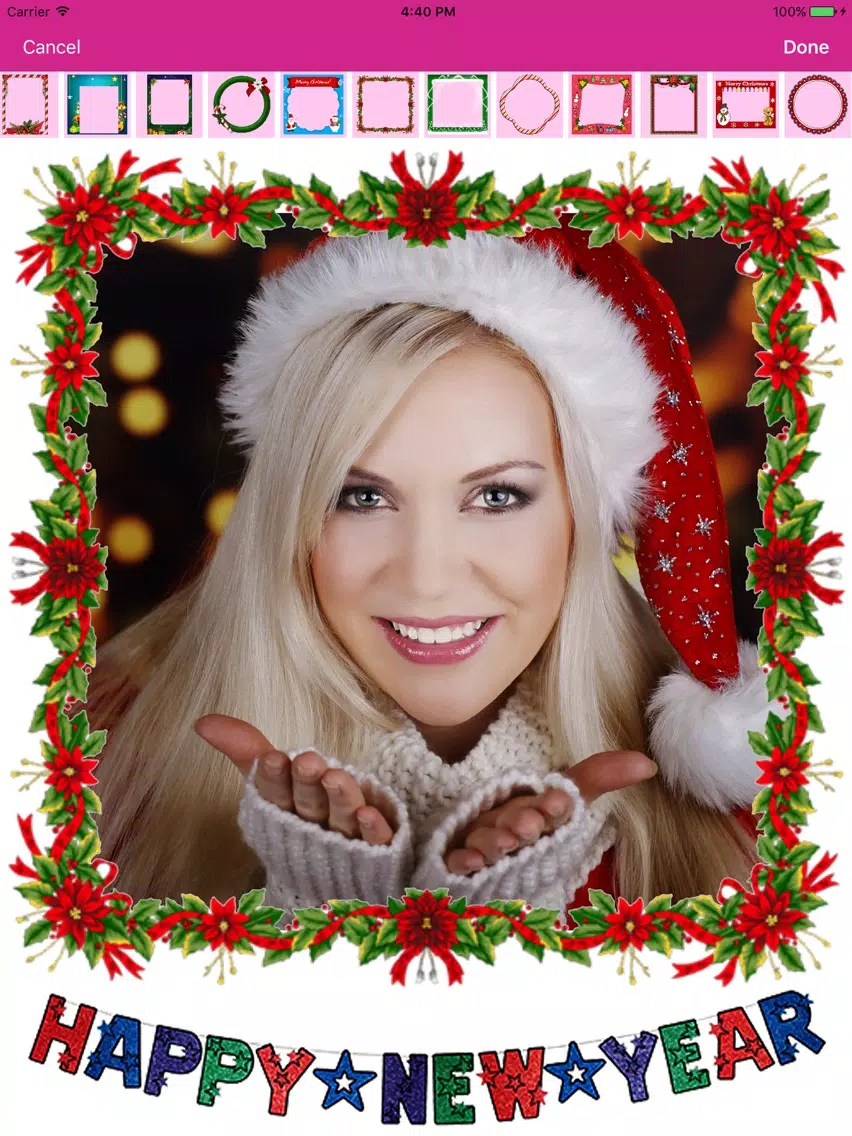 Merry Xmas Frames & Christmas Photo Stickers Booth iPad  Screenshots