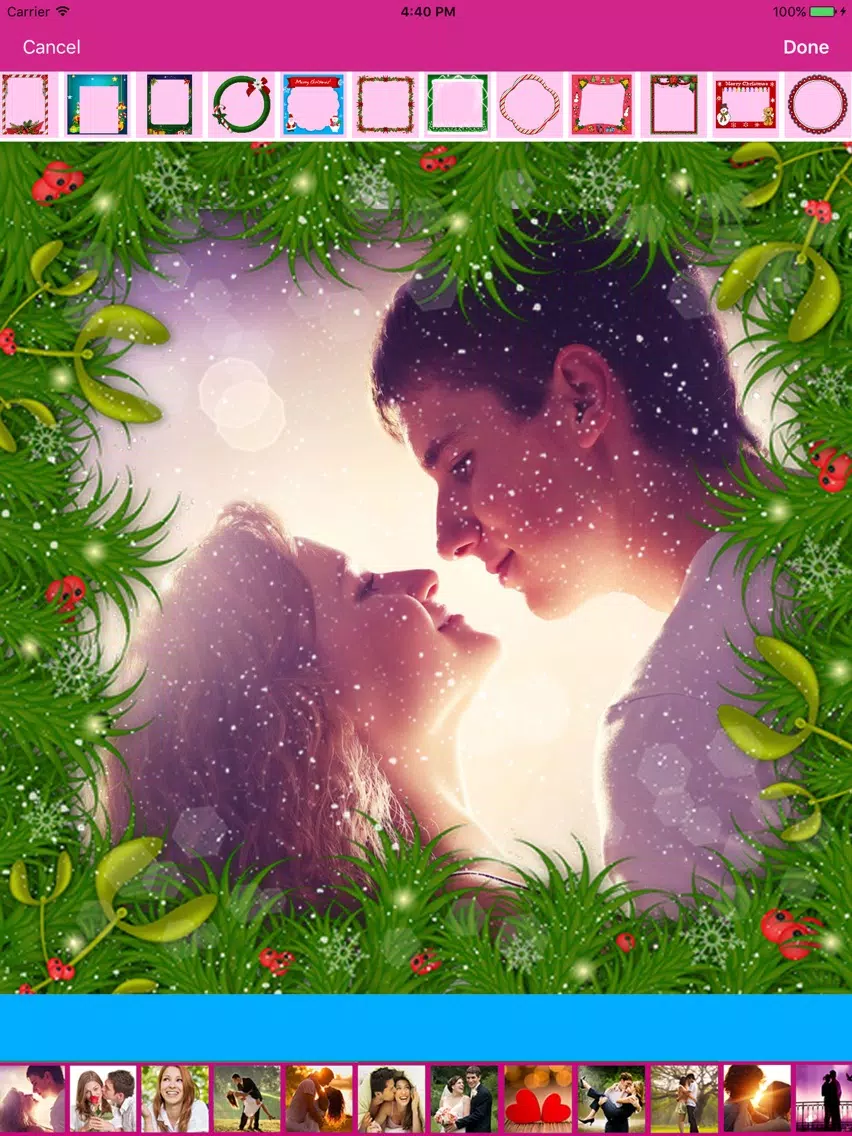 Merry Xmas Frames & Christmas Photo Stickers Booth iPad  Screenshots