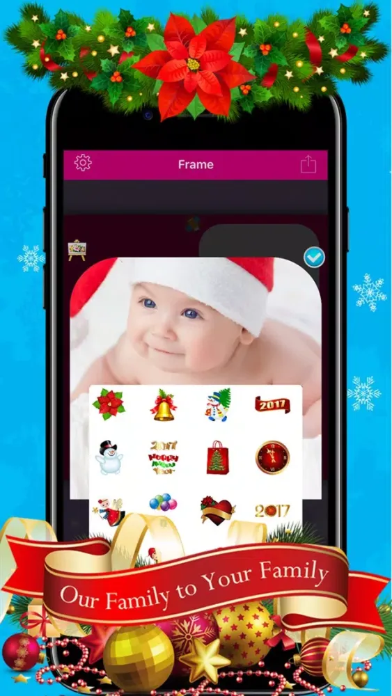 Tangkapan layar Merry Xmas Frames & Christmas Photo Stickers Booth