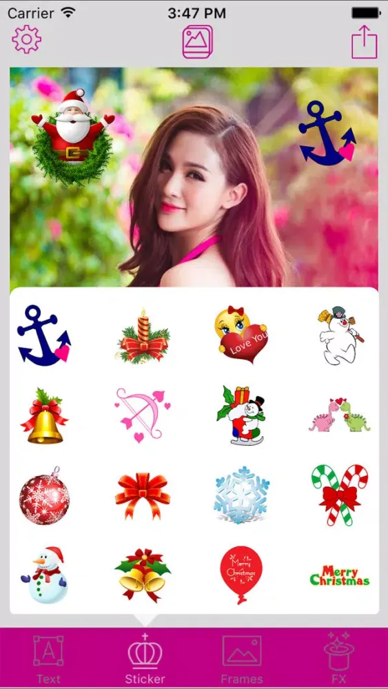 Скриншоты Lovely Christmas Photo Collage Art & Xmas Sticker