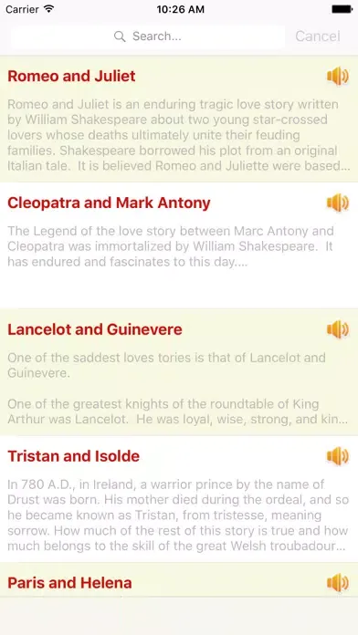 Audio Love Story Classic Romantic Offline Screenshots